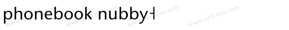 phonebook nubby字体转换